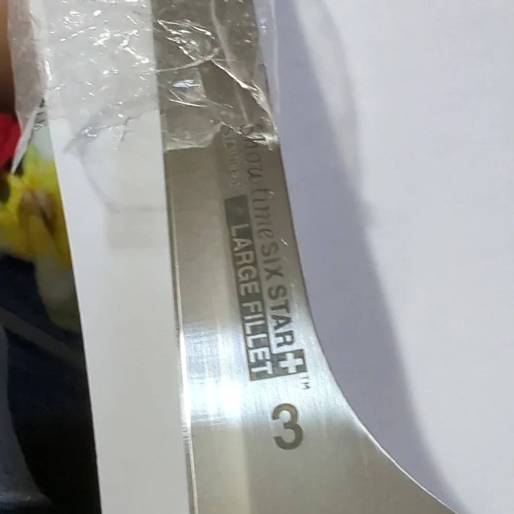 NWT Ronco Showtime 6 Star #3 Stainless Steel Kitchen Black Fillet Knife Cutlery